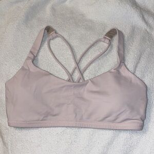 Lulu Lemon Womens Strappy Sports Bra- Very light Pink color size 6